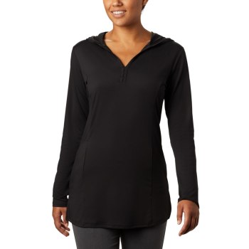 Columbia Ženske Majice S Kapuljačom - Chill River Hooded Tunic Crne | WQZD-86132